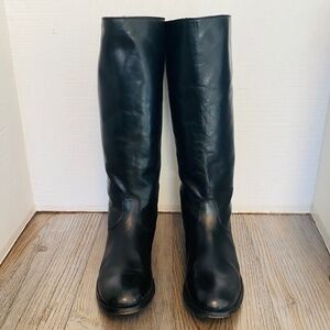 Frye Womens Leather Back Zipper Tall Riding Boots, 9 B .